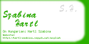 szabina hartl business card